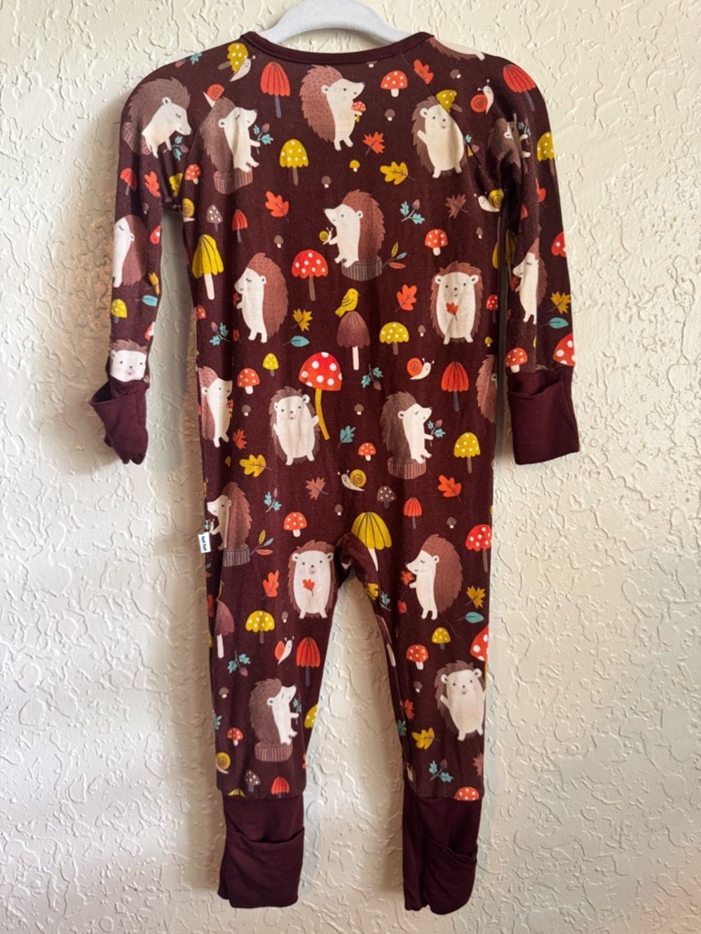 Little Sleepies Happy Hedgehogs Zippies Pajamas Gender Neutral - 3-6 Months - Picture 2 of 7